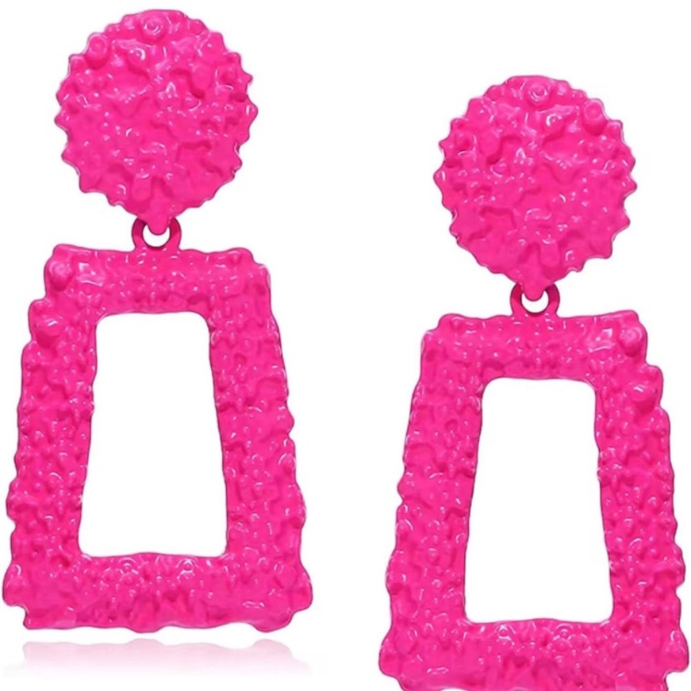 Bubblegum Pink Glam Earrings